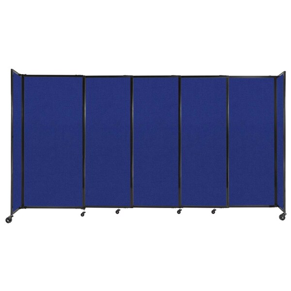 StraightWall Sliding Portable Partition 11'3" x 6' Royal Blue Fabric